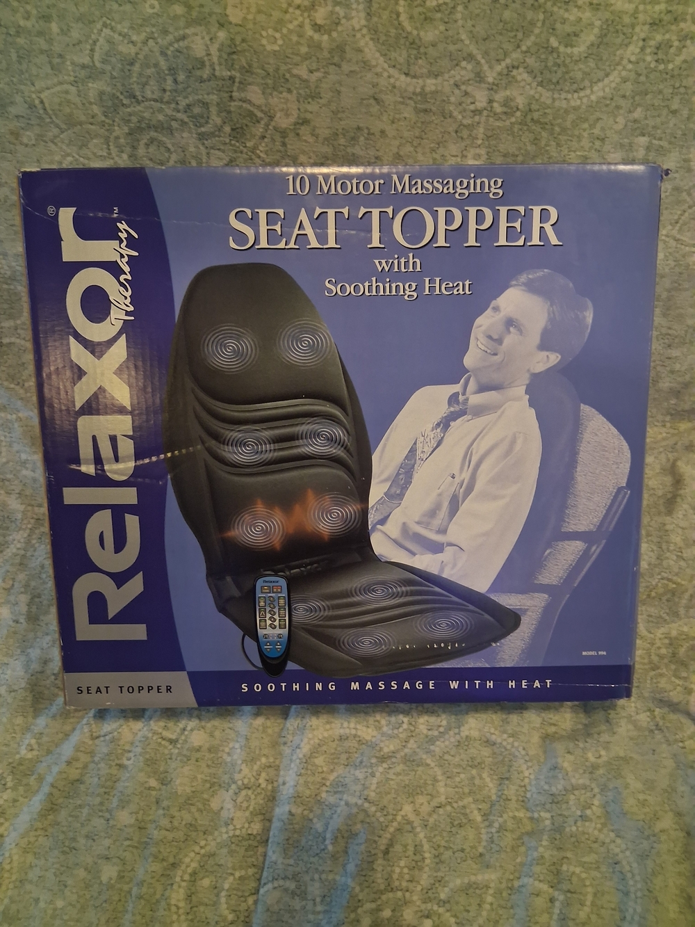 Brookstone Relaxor Therapy 10-Motor Massaging Seat Topper with Soothing Heat